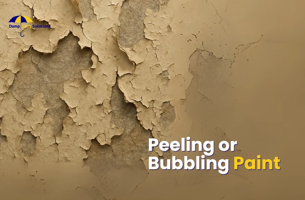 peeling or bubbling paint