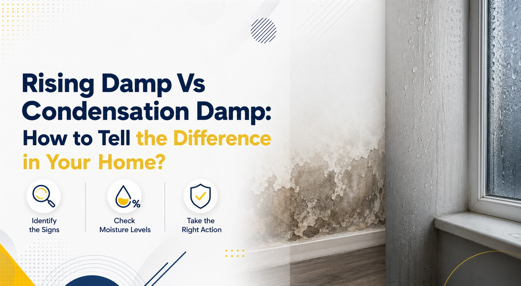 Rising damp vs condensation damp: how to tell the difference in your home?